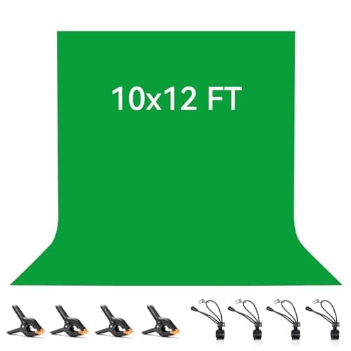 Vevelux 3x3.6M/10x12FT Green Screen Backdrop Polyester Photo Background
