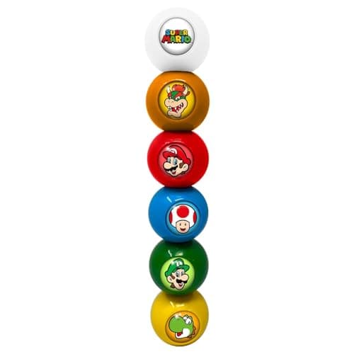 Super Mario Characters Stackable Highlighters, Official Licensed Nintendo Marker Pen Set, Colourful Mario Stationery for School, Study, Journaling, Desk Accessories, Kids and Gamer Gift