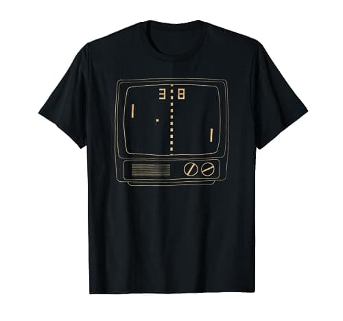 "1970s Computer Tennis Game" Retro Gaming Nerd T-shirt T-Shirt