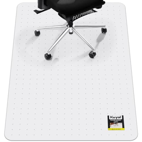 Kuyal Office Chair Mat for Carpet, 81 x 121cm (32" x 48") Clear Heavy Duty Computer Chair Mat, Under Desk Protector Carpeted Floors Mat, Easy Chair Movement,Ship Flat