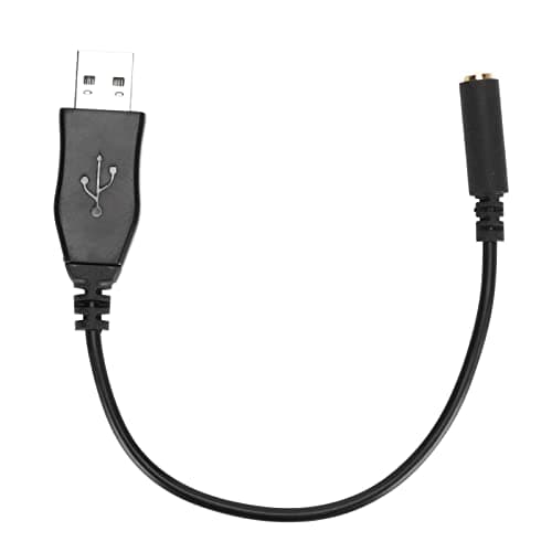 SIXRUN USB A to 3.5mm Sound Adapter, 5.9in Cable