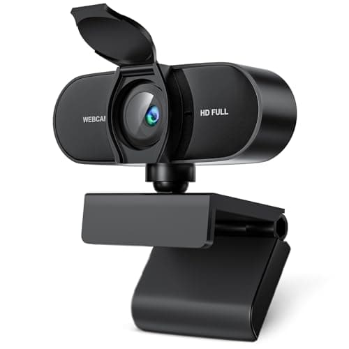 OFFCUP PC Webcam with Microphone, 1080P HD Web Camera with Privacy Cover