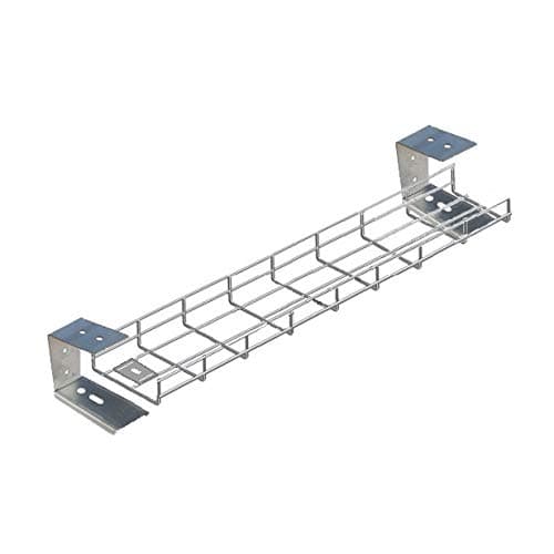 Direct Channel Under Desk Cable Tray Basket – Wire Management System with Brackets & Fixings (800)
