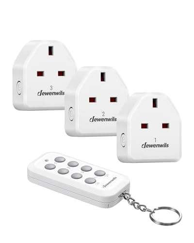 DEWENWILS Remote Control Plug Socket, Programmable,13A/3120W, 30M RF Range