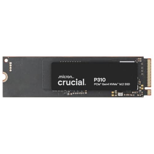 Crucial P310 1TB SSD M.2 2280 NVMe PCIe Gen4, Up to 7,100MB/s, Laptop & Desktop (PC) Compatible, Internal Solid State Drive - CT1000P310SSD801
