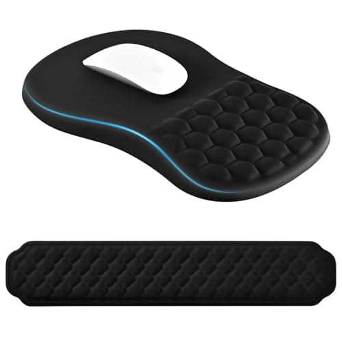 EooCoo Keyboard Wrist Rest and Mouse Mat Wrist Support Set