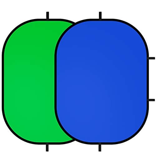 Selens Green Blue Screen Chroma Key Background 100x150 cm Pop Up Foldable Background Cloth Muslin Self Tape Backdrop Background for Photography Portrait Studio Video Interviews YouTube Live Streaming