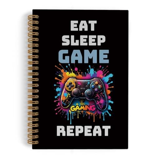 Nodrex Notebook for Boys Kids, Gaming Notebook, A5 Lined Spiral Notebook, Boys Diary Journal for School Notes Study Travel, Gamer Gift Idea for Teen Boys