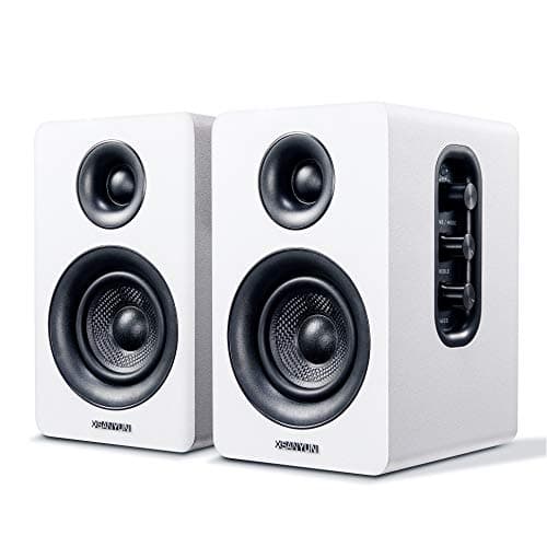 Sanyun SW208 3" Active Bluetooth 5.0 Bookshelf Speakers, Built-in 24bit DAC