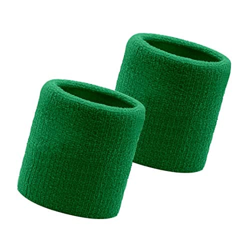 Wristbands Set, 2PC Sports Sweatbands Men Women, Sweat Wrist Sweatbands, Soft Thickened for Basketball Gym Gymnastics Tennis Soccer - Green