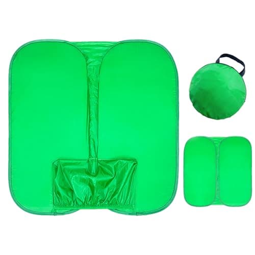 Green Screen Chair Backdrop - 103x102cm Foldable Background Sheet, Reversible Photo Video Sheet, Crease Resistant | Attachable Live Streaming Green Screen for Any Chair Studio Recording Photoshoot Set