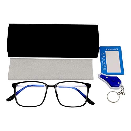 Blue Light Blocking Glasses – CE Certified - Premium - Computer Glasses – Anti Glare Glasses - Gaming Glasses – Unisex Blue Light Glasses - Screen Glasses - Eye Strain - Case Cloth & Testing Kit