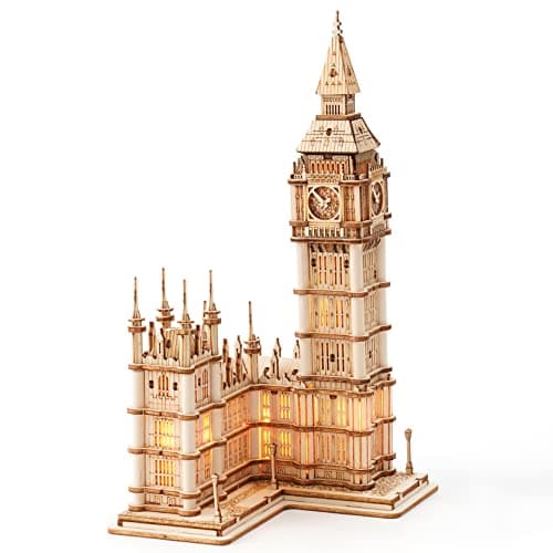 Rolife 3D Wooden Puzzle, Big Ben, Craft Model Kits for Adults to Build