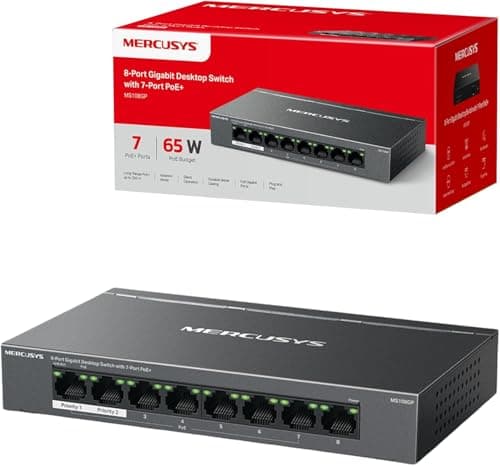 MERCUSYS MS108GP 8-Port Full Gigabit PoE+ Switch, Metal Network Switch