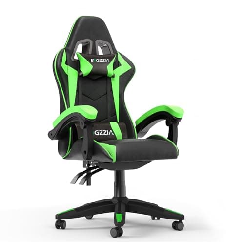 Racingreat Ergonomic Gaming Chair for Adults(Basics, Green)