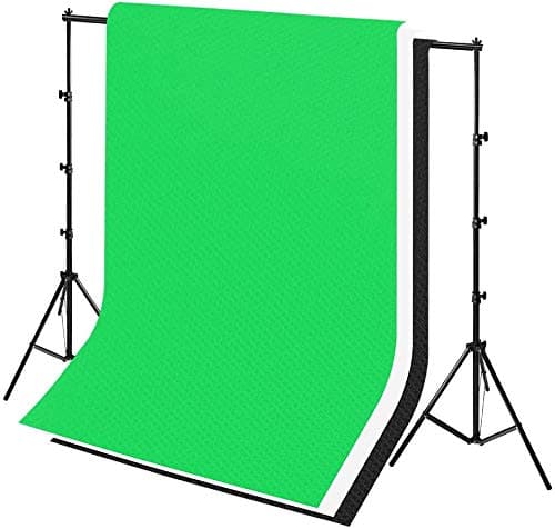 Froadp 2.6×3m Photography Backdrop Kit with Stand Photo Studio Portable Adjustable Green Screen Background Support Stand Set for Product Portrait Photography Streaming and Video Recording