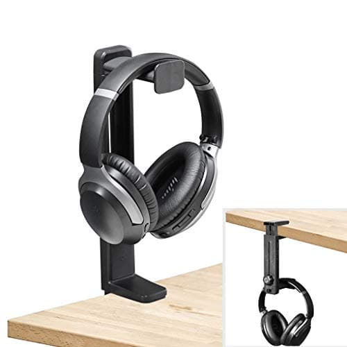 NEETTO HS906 Headphone Stand & Hanger 2 in 1, Above & Under Desk