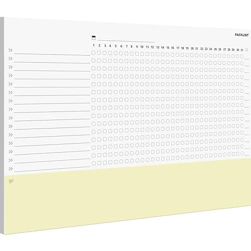 PACKLIST® Monthly Habit Tracker A4 - Habit Planner. Boost Productivity & Wellbeing. Cultivate Positive Habits & Achieve Your Goals!