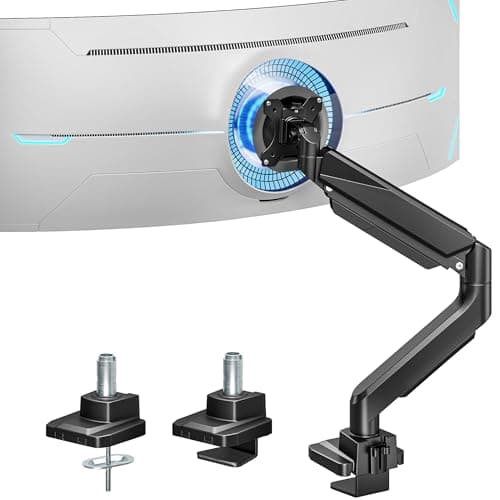 ARES WING Heavy Duty Monitor Arm for 17-49inch Screens Max 40lbs, Black