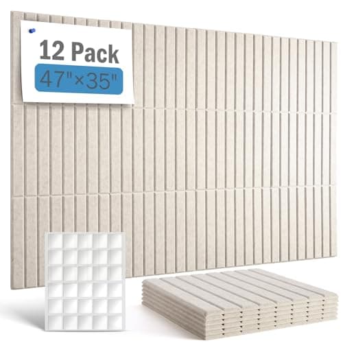 Soundsbay 12 Pack Acoustic Wall Panels 60 Pcs Self-Adhesive Tape
