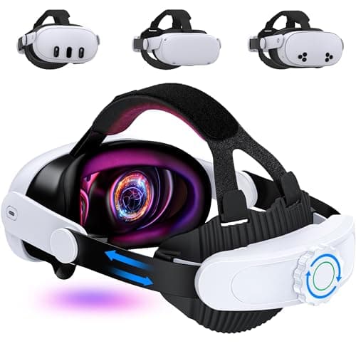 VR Head Strap Compatible With Quest 3S/Quest 3/Quest 2,Adjustable Elite Strap Replacement VR Headset Accessories Head Strap, Lightweight VR Headset Strap Enhanced Support&Comfort&Reduce Pressure