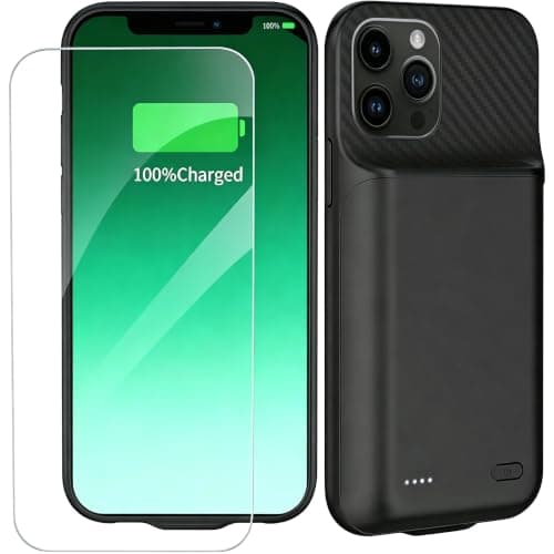 MIGAFEI Battery Case for iPhone 12/12Pro, Improved 10000 mAh Ultra Thin Portable Protective Smart Charging Case