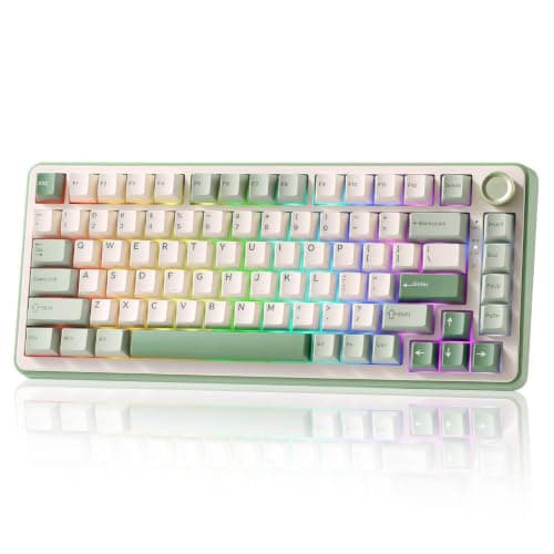 YUNZII B75 PRO 75% Wireless Mechanical Keyboard (Matcha Green,Cocoa Switch)