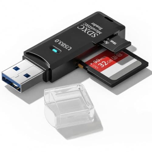 USB 3.0 Card Reader, SD/Micro SD Card Reader External Memory Card Adapter