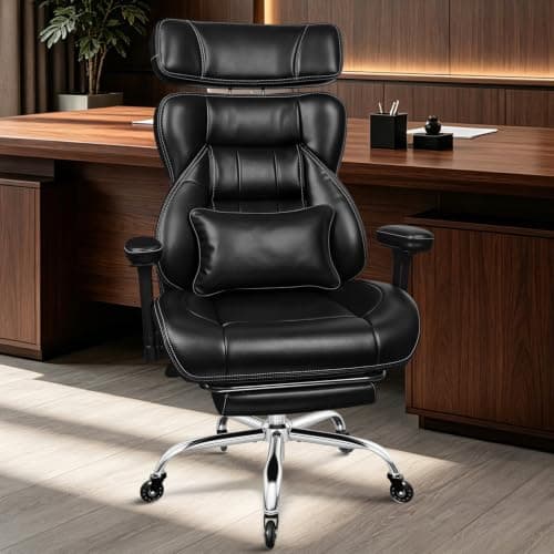 BASETBL 200 kg Heavy Duty Office Chair with Spring Seat and 3D Armrests