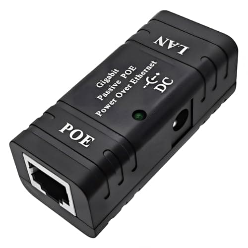 Multibao Gigabit PoE Injector/Splitter, Passive Power Over Ethernet Adapter, 10/100/1000Mbps, Compatible with IP Cameras, Wireless AP, VoIP Phones, PoE Switch