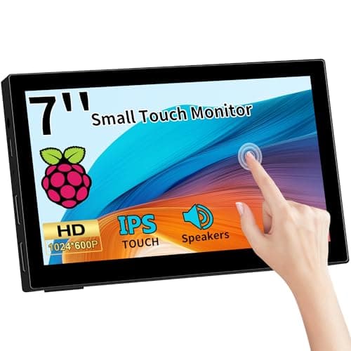 Touchscreen Monitor, Kenowa 7-Inch Raspberry Pi Screen resolution 1024X600 Small Monitor with HDMI for PC Computer Raspberry Pi 3, Pi 4 Windows