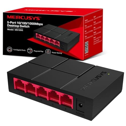 MERCUSYS MS105G 5-Port Gigabit Network Switch, Ethernet Splitter