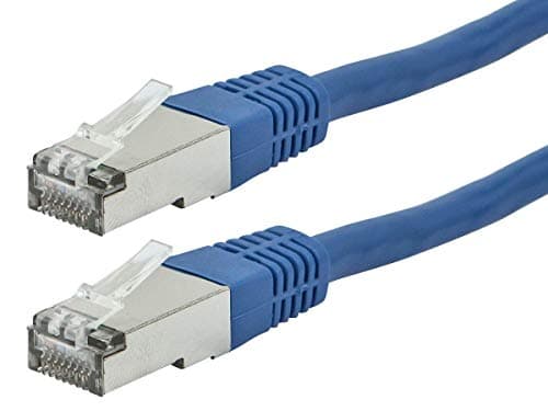 Monoprice Cat6A Ethernet Patch Cable - 25 feet - Blue | Zeroboot, RJ45, Stranded, 550Mhz, STP, Pure Bare Copper Wire, 10G, 26AWG - Entegrade Series