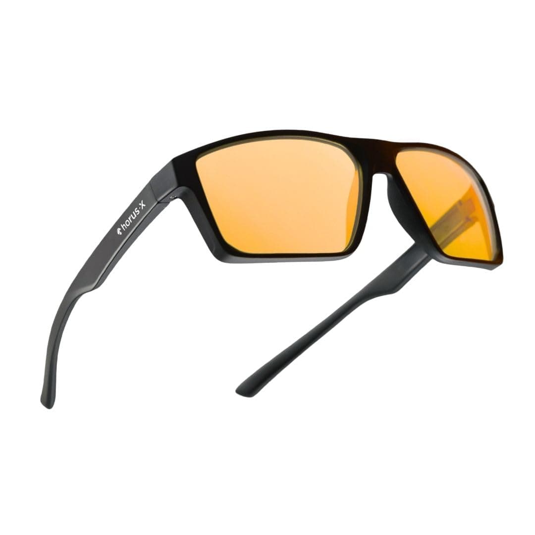Horus X • Blue Light Glasses Men Women | Gaming Glasses | For Screen Anti-Fatigue & Eye Migraine | Amber Lens