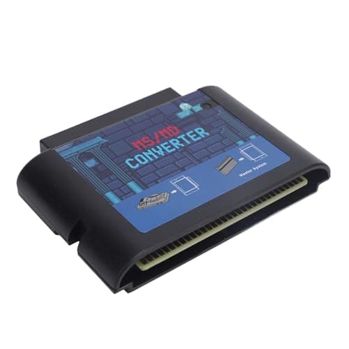Ausla MS to MD Game Card Converter ABS Adapter for Mega Drive Genesis Plug and Play Multi Platform Cartridge Converter for Retro Gamers and Classic Console Use (Black)