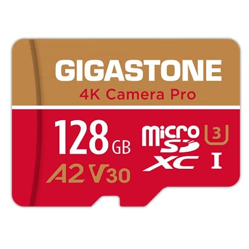 【5-Years Data Recovery】GIGASTONE 128GB Micro SD Card, 4K Video Recording for GoPro, Action Camera, DJI, Drone, Nintendo-Switch, R/W up to 100/50 MB/s MicroSDXC Memory Card UHS-I U3 A2 V30 C10
