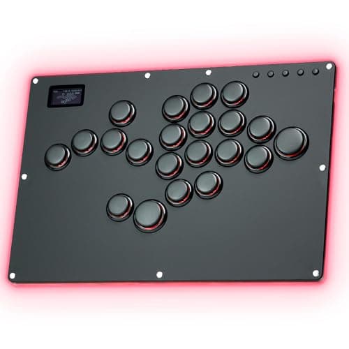 GuileKeys Arcade Fight Stick GK-21, All-Button Gamerfinger with Custom RGB & Turbo Functions, Arcade Controller for PC/PS4/PS3/Switch/Steam Game Keyboard Supports Hot Swap & SOCD