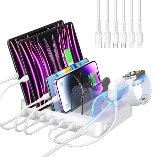 SooPii 50W 6 Ports USB Charging Station Organizer for Multiple Devices