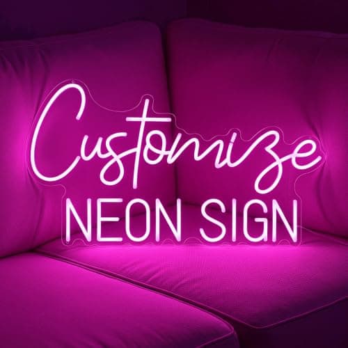 KAEGORT Neon Light Sign Personalised, Custom Neon Sign USB/Dimmable Decoration LED Neon Strip Light Up Letters for Wall Bedroom Gaming Birthday Wedding Bar Café Name Sign(10''-60'', 11 color option)