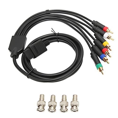TOPINCN RGB RGBS High Flexibility Composite Cable Cord Stable Component AV Cable for N64 SFC Game Console Accessories