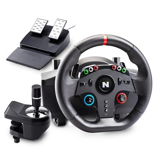 Nitho Drive Pro ONE Racing Wheel with Pedals and Separate Shifter, 270° Gaming Steering Wheel Compatible with PC, PS4, Switch, Xbox One & Xbox Series X|S, Zero Dead Zone Driving Sim with Vibration