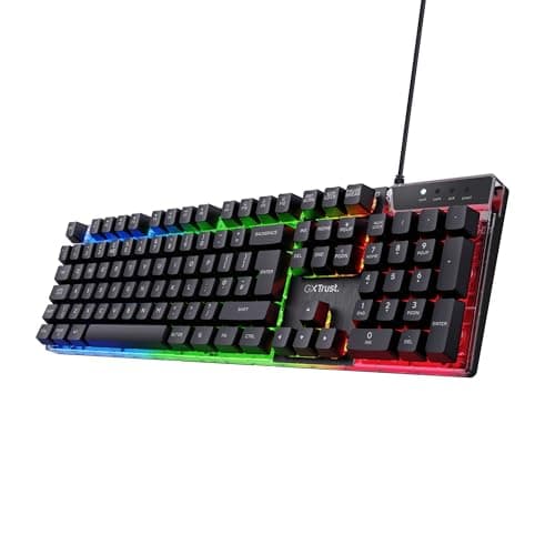 GXTrust Azor Gaming Keyboard with LED Lighting QWERTY UK Layout, Black