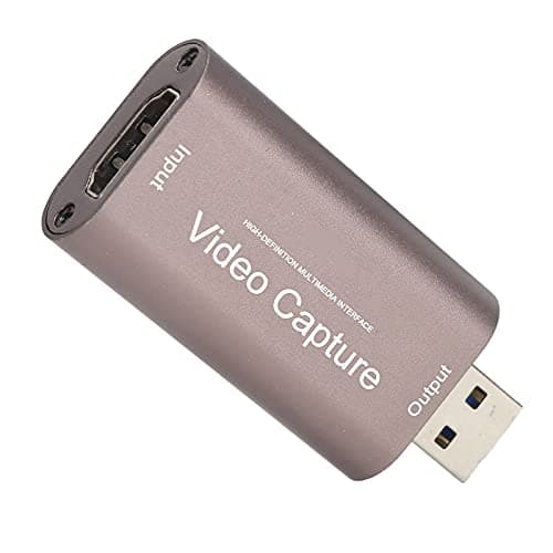 HD Multimedia Interface Video Capture Card Aluminium Alloy 4K to 1080P USB 3.0 Video Recording Game Capture Box for Live Streaming OBS Broadcasting