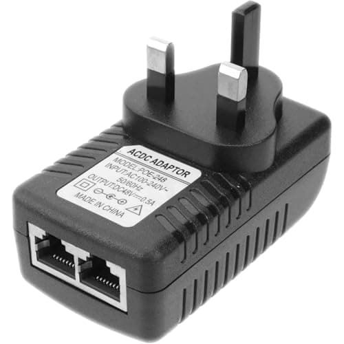 Multibao POE Power Supply Adapter 48v 0.5A PoE Injector adapter UK Wall Plug Power over Ethernet