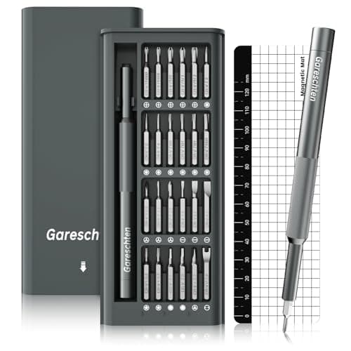 Precision Screwdriver Set, 25-in-1 Magnetic Small Screwdriver Set with Torx/Phillips/Triangle/Hexagonal Bits, Professional Micro Repair Tool Kit for PC, Electronics, Laptop, Glasses, PS5, Xbox