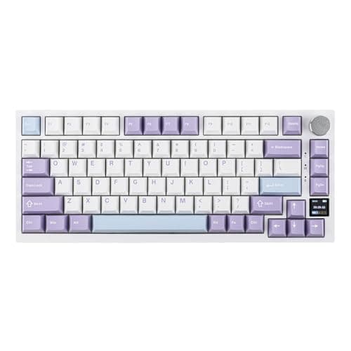 EPOMAKER Ajazz AK820 Pro 75% Mechanical Keyboard w/Screen(White,FlyingFis