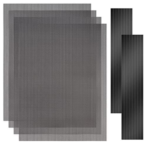 400x300mm DIY Cut PC Dust Filter Mesh, 1.2mm Hole, Magnetic (4 Pack)