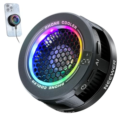 NEEWER BASICS Magnetic Phone Cooler, Low Noise USB Cooling Fan, PA069