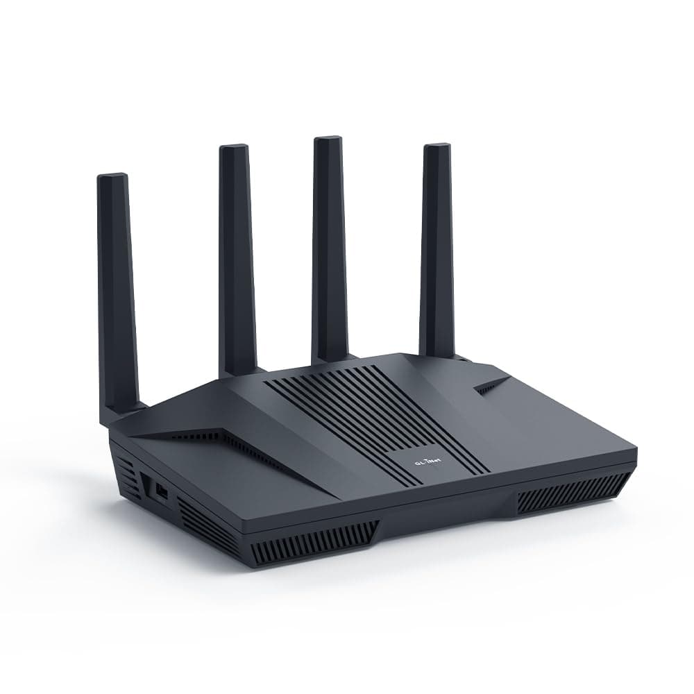 GL.iNet GL-MT6000 Flint 2 Wi-Fi 6 Dual 2.5G VPN Router | Wi-Fi 6 6 Gbps, 8-stream, 2.5G WAN and LAN, WireGuard 900Mbps, OpenVPN 880Mbps, AdGuard Home
