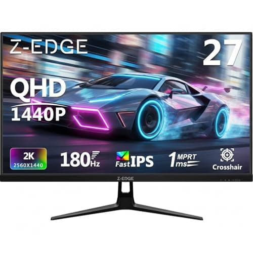 Z-Edge 27 Inch QHD Gaming Monitor 180Hz 144Hz 2K Fast IPS 2560x1440 DP HDMI